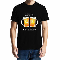 Beer is a solution , Funny quote , Chemistry , Unisex Graphic T-Shirt - GeekDawn
