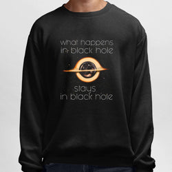 Black Hole, Space, Round Neck Sweatshirt - GeekDawn