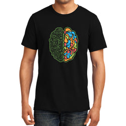 Dual Brain, Graphic Art, Geek, Unisex Graphic T-Shirt