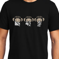 The Wise Ones | Digital age Gandhiji Monkeys | See no evil,  Unisex Graphic T-Shirt