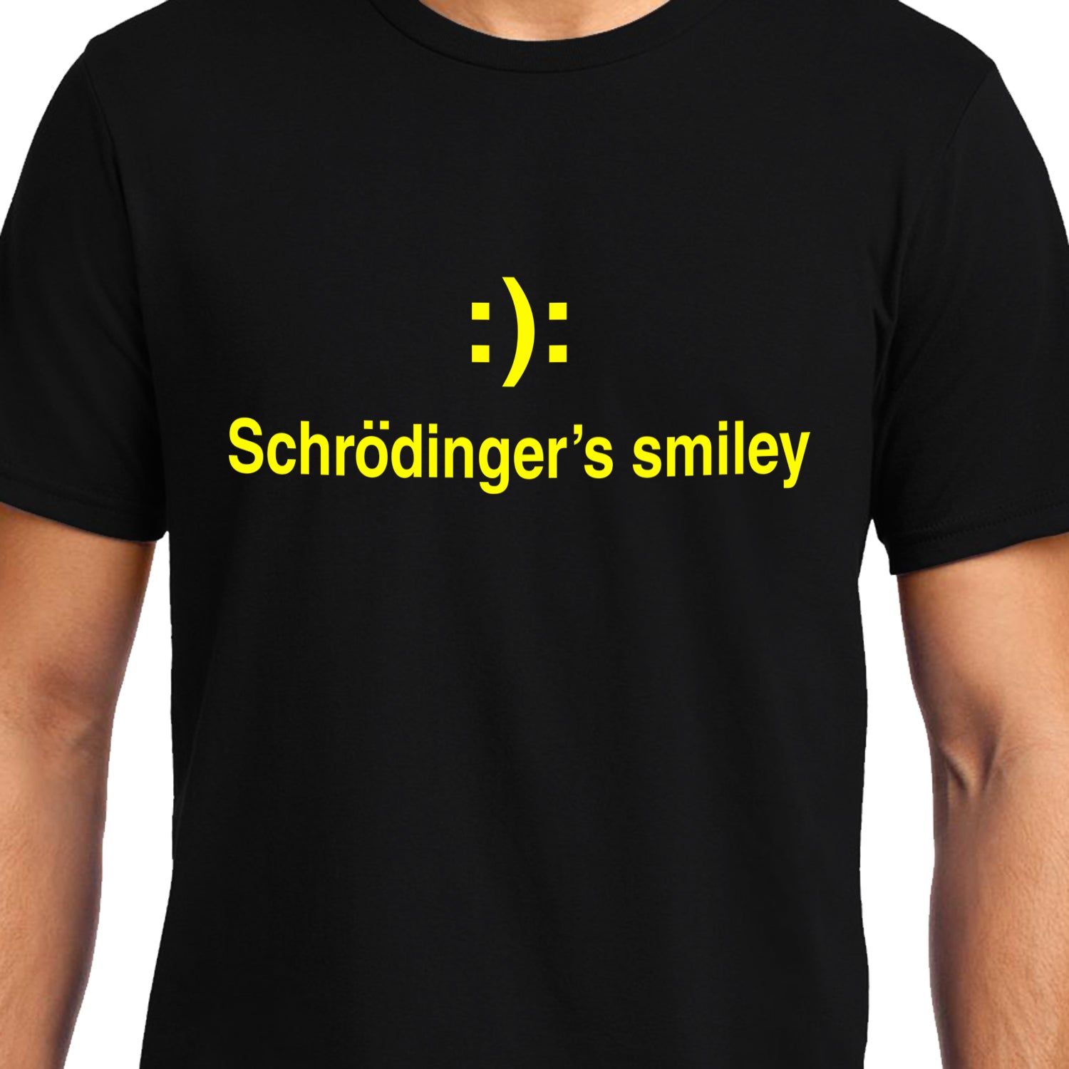 Schrodinger's smiley , Physics , Unisex Graphic T-Shirt - GeekDawn
