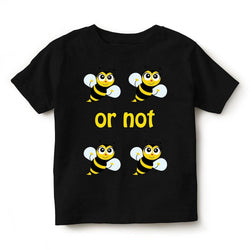 Boys' Printed Round Neck Cotton Half Sleeve T-Shirt(To Be Or Not To Be), Black - GeekDawn