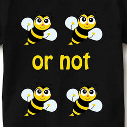 Boys' Printed Round Neck Cotton Half Sleeve T-Shirt(To Be Or Not To Be), Black - GeekDawn