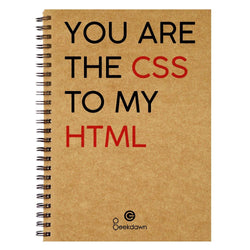 Brown Cover Wiro Bound Sketch Book/Notebook, CSS to my HTML - GeekDawn