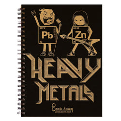 Brown Cover Wiro Bound Sketch Book/Notebook, Heavy Metals - GeekDawn