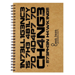Brown Cover Wiro Bound Sketch Book/Notebook, Intelligence - GeekDawn