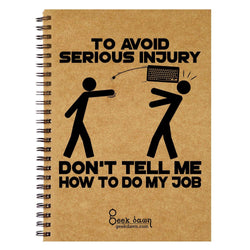 Brown Cover Wiro Bound Sketch Book/Notebook, to Avoid Injury - GeekDawn