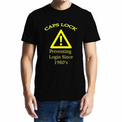 Caps Lock , Programming , Coding , Unisex Graphic T-Shirt - GeekDawn