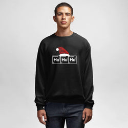 Ho Ho Ho, Christmas, Round Neck Sweatshirt - GeekDawn