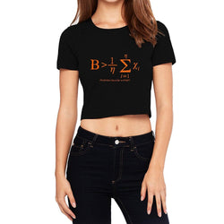 Crop Top/Crop t-shirt/Crop Blouse-Be Greater Than The Average, Black - GeekDawn