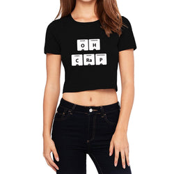 Crop Top/Crop t-shirt/Crop Blouse, Elemental Crap, Black - GeekDawn