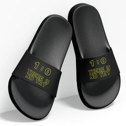 Do or Do not there is not try , Slides / Slider Slippers , Black