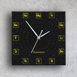 Elements Wall Clock (Wooden/MDF) - GeekDawn