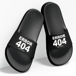 Error 404 , Slides / Slider Slippers , Black