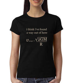 Escape Velocity , Physics , Women's Top - GeekDawn
