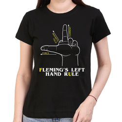 Flemings Left Hand rule , Physics , Women's Top - GeekDawn