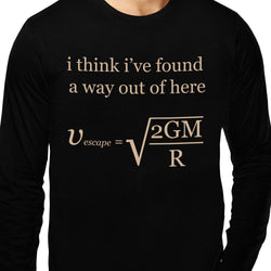 Escape Velocity , Physics , Unisex Graphic Full Sleeves T-Shirt
