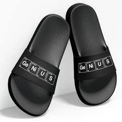 GENIUS ,  Slides / Slider Slippers , Black