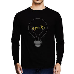 Geek Bulb , Geek , Unisex Graphic Full Sleeves T-Shirt - GeekDawn