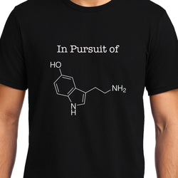 In Pursuit of Serotonin / Happiness , Biology , Unisex Graphic T-Shirt - GeekDawn