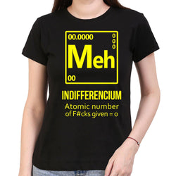 Meh Indifferencium , Funny quote , Women's Top - GeekDawn