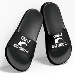 Just Undo It , Programming , Coding , Slides / Slider Slippers , Black