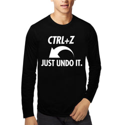 Just Undo It , Programming , Coding , Unisex Graphic Full Sleeves T-Shirt - GeekDawn