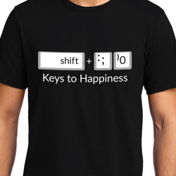 Keys to happiness , Programming , Coding  , Unisex Graphic T-Shirt
