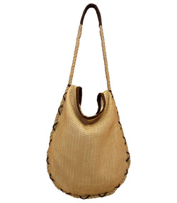 Ladies Jute Bag 2 with canvas embellishment - GeekDawn