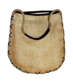 Ladies Jute Bag 2 with canvas embellishment - GeekDawn