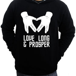 Love Long and Prosper, Hoodie / Sweatshirt, Black - GeekDawn