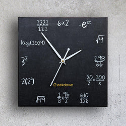 Mathematics Wall Clock (Wooden/MDF) - GeekDawn