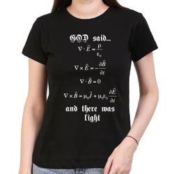 Maxwell's Equation , God Said Let there be light , Physics ,Women's Top