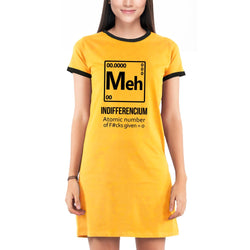 Meh Indifferencium , Funny quote , Women's Dress - GeekDawn