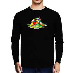 Melting Rubik's Cube , Big Bang Theory, Sheldon , Unisex Graphic Full Sleeves T-Shirt - GeekDawn