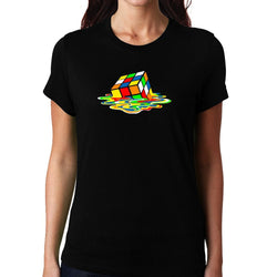 Melting Rubik's Cube , Big Bang Theory, Sheldon , Women's Top - GeekDawn