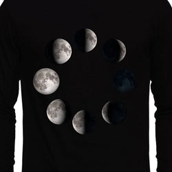 Phases of moon , Space , Unisex Graphic Full Sleeves T-Shirt - GeekDawn
