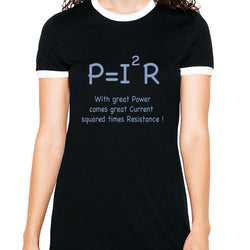 P=I2R , With great power comes great current squared times resistance , Physics , Spiderman , Women's Dress - GeekDawn