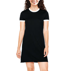 Plain Ringer Women's Dress , Black , Women's Dress - GeekDawn