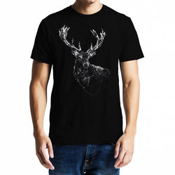 Polygon Deer , Abstract Art , Unisex Graphic T-Shirt - GeekDawn