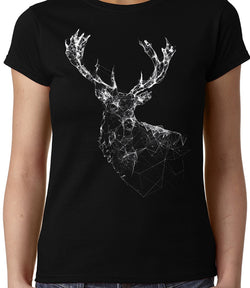 Polygon Deer , Abstract Art , Women's Top - GeekDawn