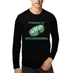 Powered by Mitochondria , Biology , Unisex Graphic Full Sleeves T-Shirt - GeekDawn