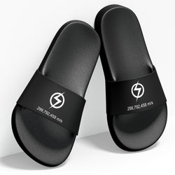 Speed of Light, Physics,  Slides / Slider Slippers , Black