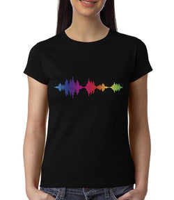 Sound Wave , Physics , Women's Top - GeekDawn