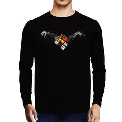 Splashing Rubik's Cube , Rubik Cube , Unisex Graphic Full Sleeves T-Shirt - GeekDawn