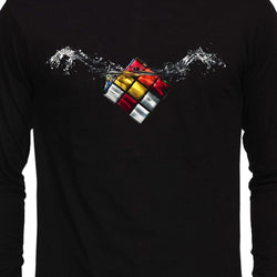 Splashing Rubik's Cube , Rubik Cube , Unisex Graphic Full Sleeves T-Shirt - GeekDawn