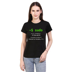 sudo power , Unix , Women's Top - GeekDawn