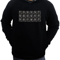 Talk Qwerty to me , Hoodie / Sweatshirt, Black - GeekDawn