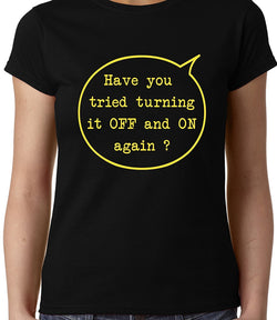 Turn it Off and On , Programming , Coding , Women's Top - GeekDawn