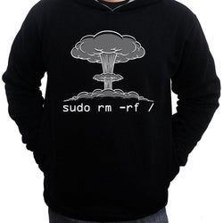 Unix Sudo rm -rf / , Hoodie / Sweatshirt, Black - GeekDawn